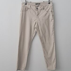 1822 Jeans Stone Beige Pale Khaki Ankle Cropped Stretch Size 6